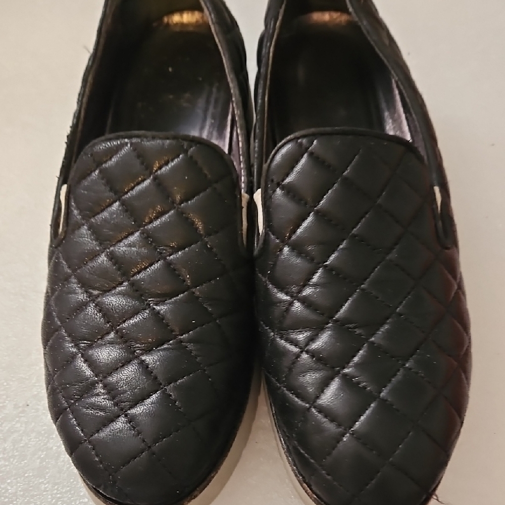 Black Quilted Johnston & MURPHY Slip-On Women's Shoes